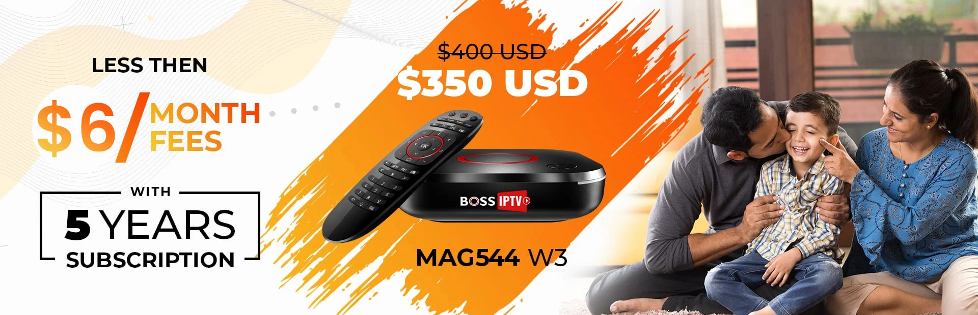 Boss Iptv less then $6 per month